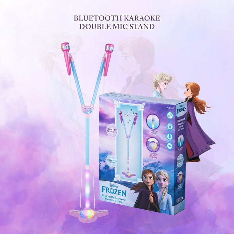 Disney Frozen Double Karaoke Mic Stand with Colourful Lights
