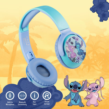 Disney Stitch Bluetooth Wireless Stereo Headphones