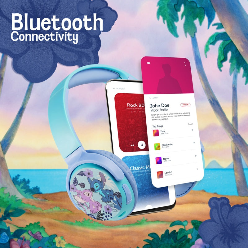 Disney Stitch Bluetooth Wireless Stereo Headphones