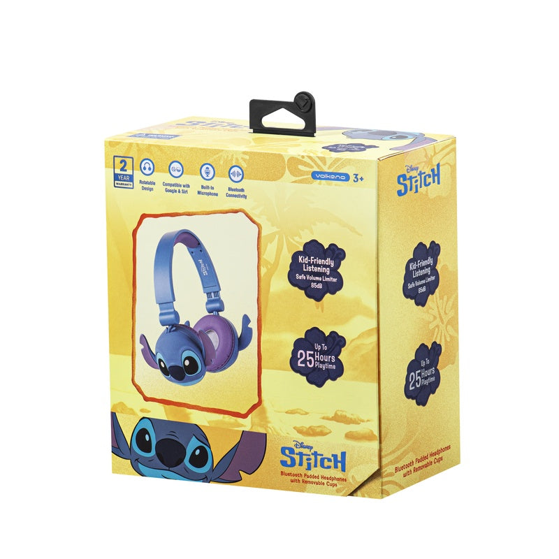 Disney Stitch Bluetooth Padded Headphone with Removable Cups