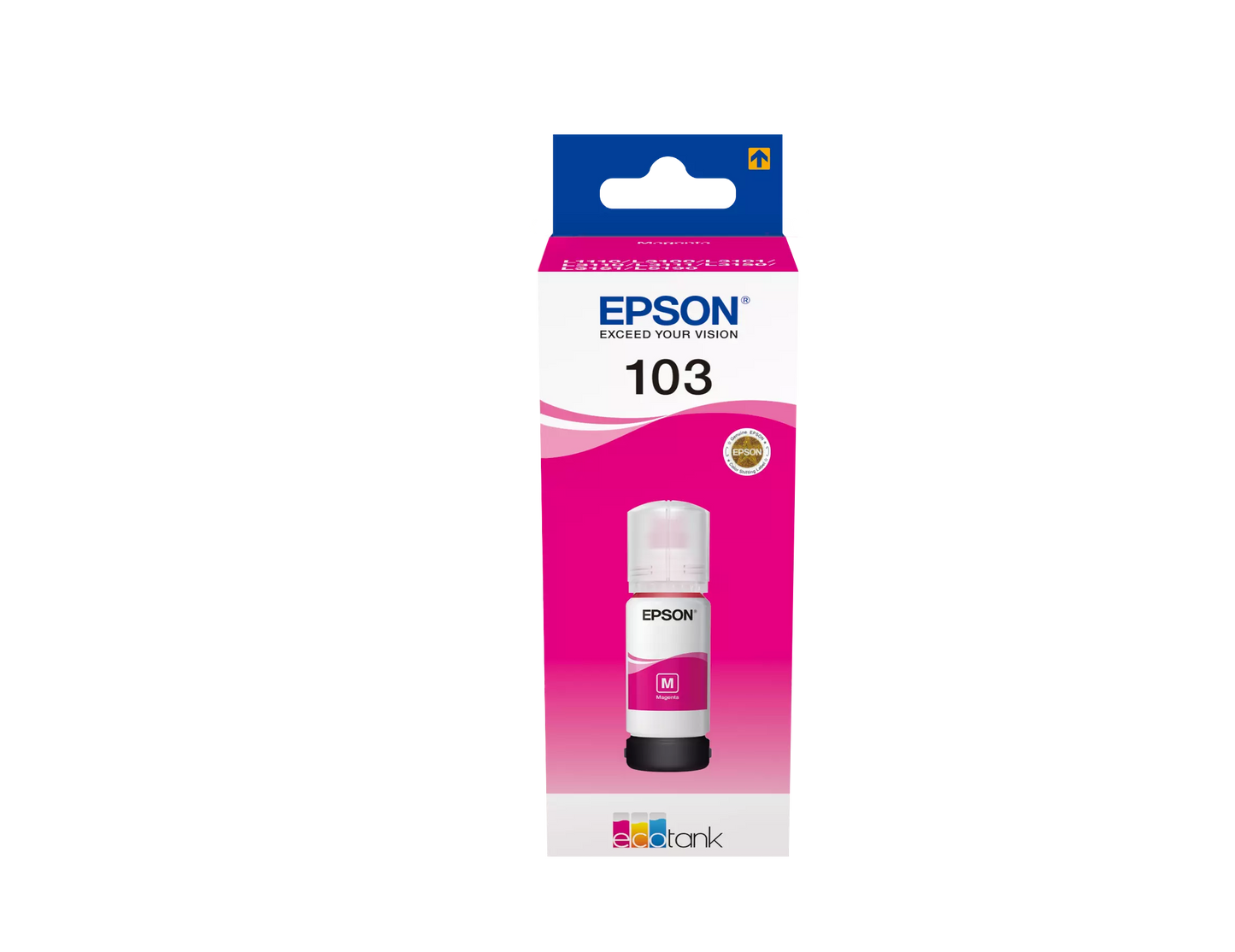 Packaging of Epson 103 EcoTank Magenta Original Ink Bottle