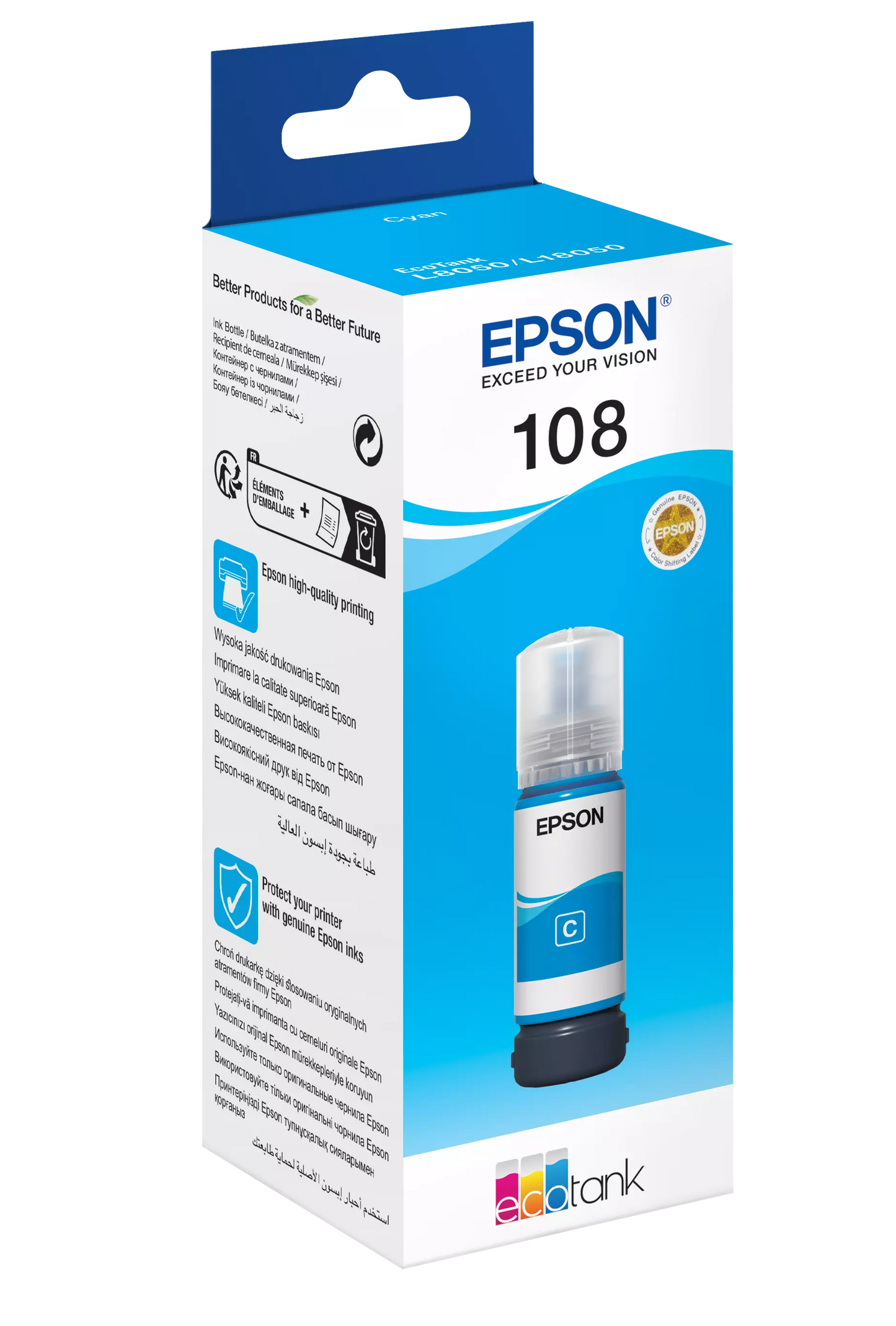 Epson 108 EcoTank Cyan Original Ink - T09C24A