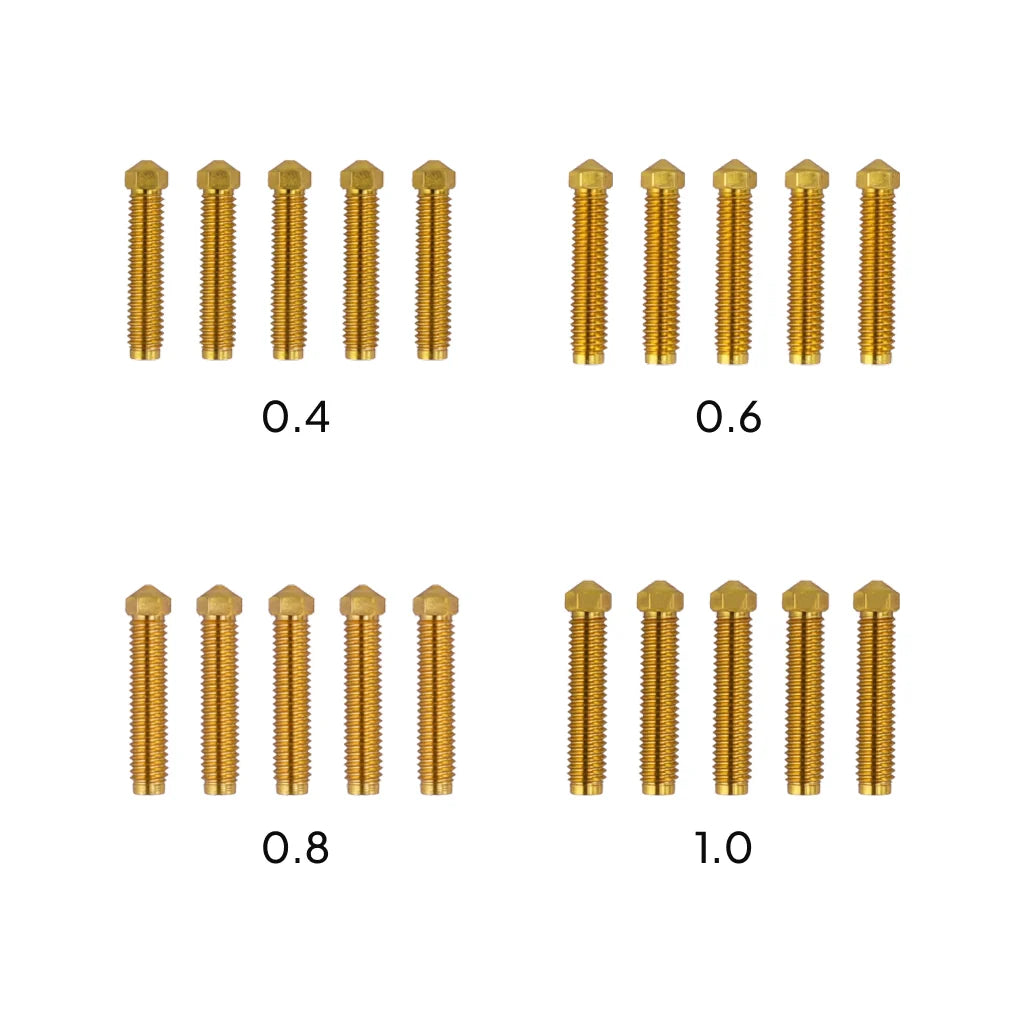 ELEGOO Multi-Size Brass Nozzle Kit for OrangeStorm Giga