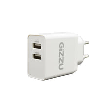 Load image into Gallery viewer, GIZZU Wall Charger Dual USB Port 3.4A – White