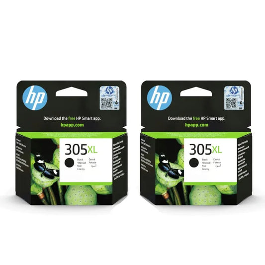 HP 305XL Black Original High Yield Ink Twin Pack - 305XL