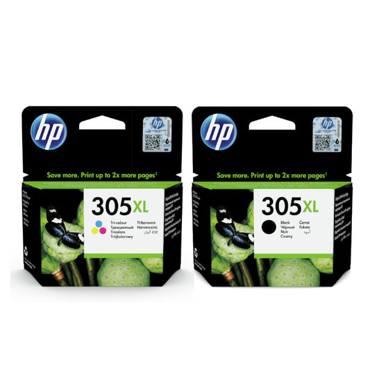 HP 305XL High Yield Black And Tri-Colour Original Ink Multipack - 3YM62AE/3YM63AE