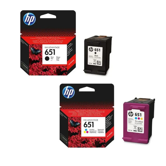 HP 651 Black and Tri-Colour Original Ink Multipack - 651