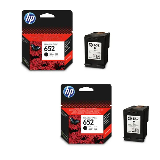 HP 652 Black Original Ink Dual Pack - 652