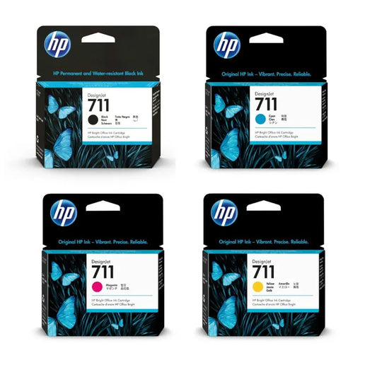 HP 711 Black 80ml and CMY 29ml DesignJet Original Ink Multipack - 711