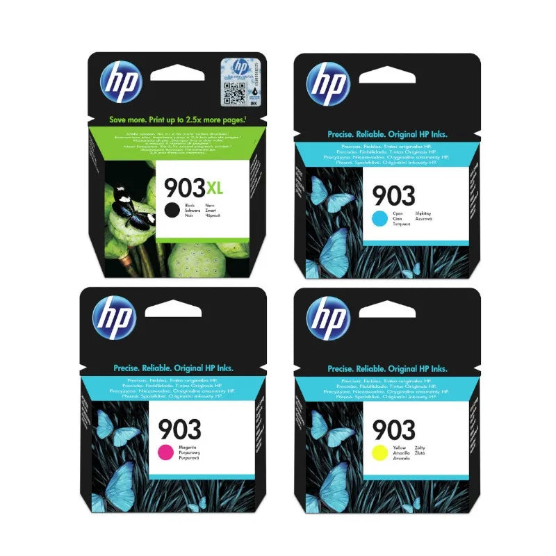 HP 903XL High Yield Black and 903 CMY Original Ink Multipack - H903X/903SMP