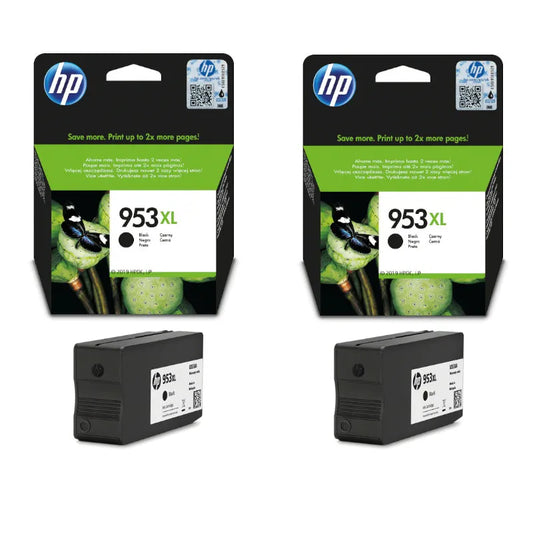 HP 953XL High Yield Black Original Ink Twin Pack - L0S70AE