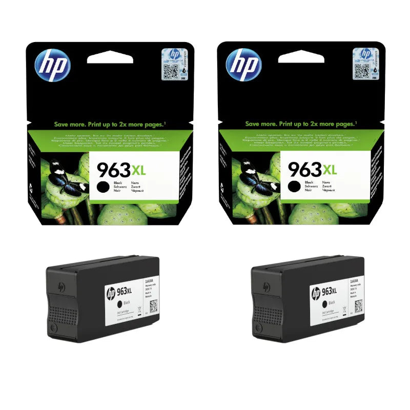 HP 963XLHigh Yield Black Original  Ink Twin Pack - 3JA30AE