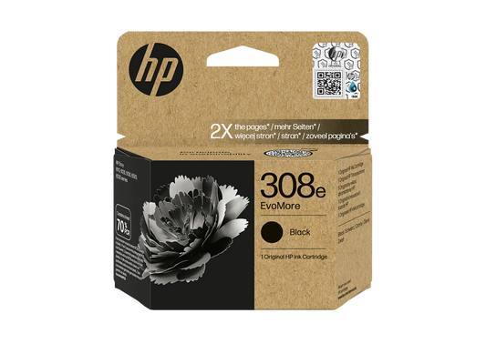 HP 308e High Yield Black Original EvoMore Ink - 7FP22UE
