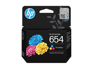 HP 654 Tri-Colour Original Ink - 7FP38UE