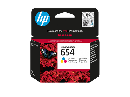 HP 654 Tri-Colour Original Ink - 7FP38UE