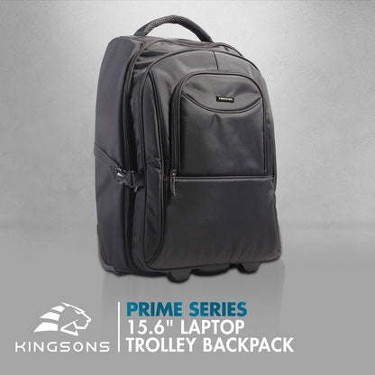 Kingsons Prime Series 15.6" Laptop Trolley Backpack