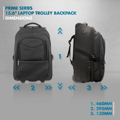 Kingsons Prime Series 15.6" Laptop Trolley Backpack