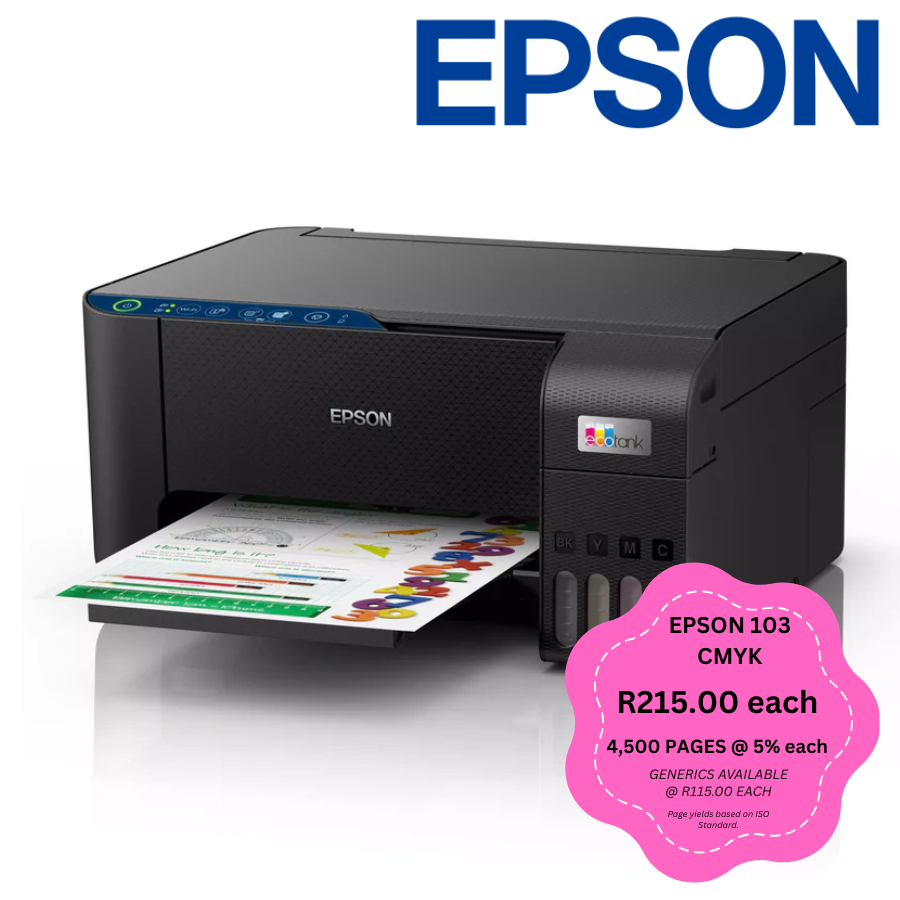 EPSON EcoTank L3252 A4 Colour 3-in-1 Wi-Fi Printer - C11CJ67423