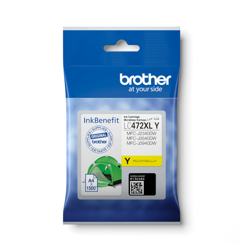 Brother LC-472 Yellow High Yield Original Ink - LC472XLY