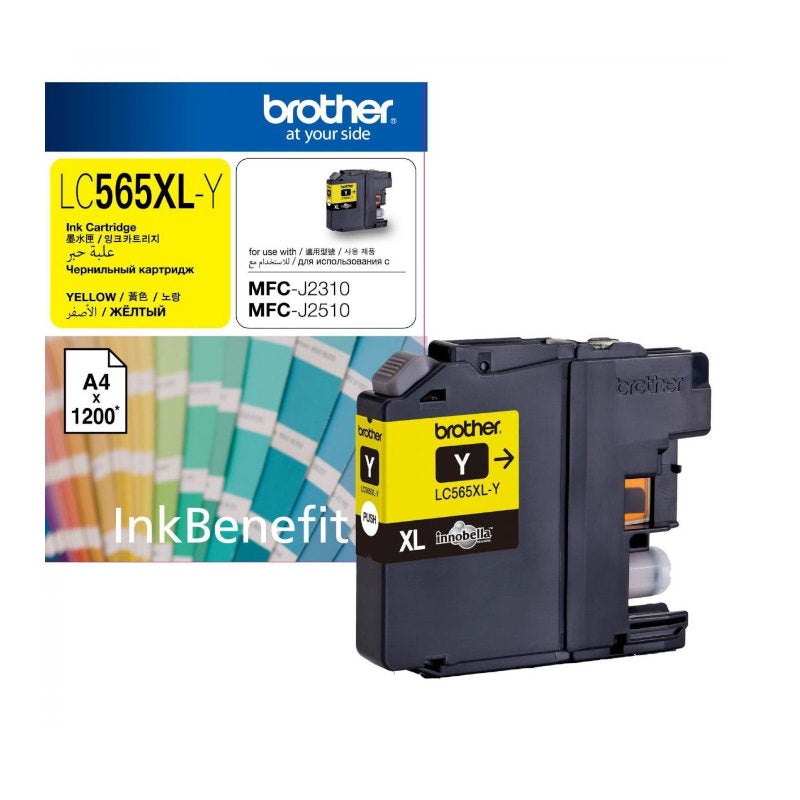 Brother LC565 Yellow Original Ink - LC-565XLY