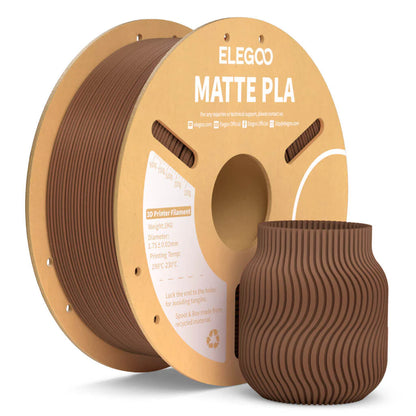 ELEGOO PLA Matte Filament 1.75mm / 1KG with Cardboard Spool