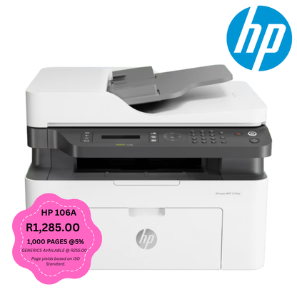 HP Laser MFP 137fnw Mono Printer - 4ZB84A