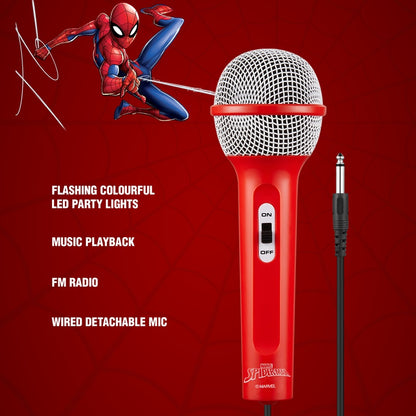 Marvel Spider-Man Galaxy LED Stars Karaoke Machine with Microphone