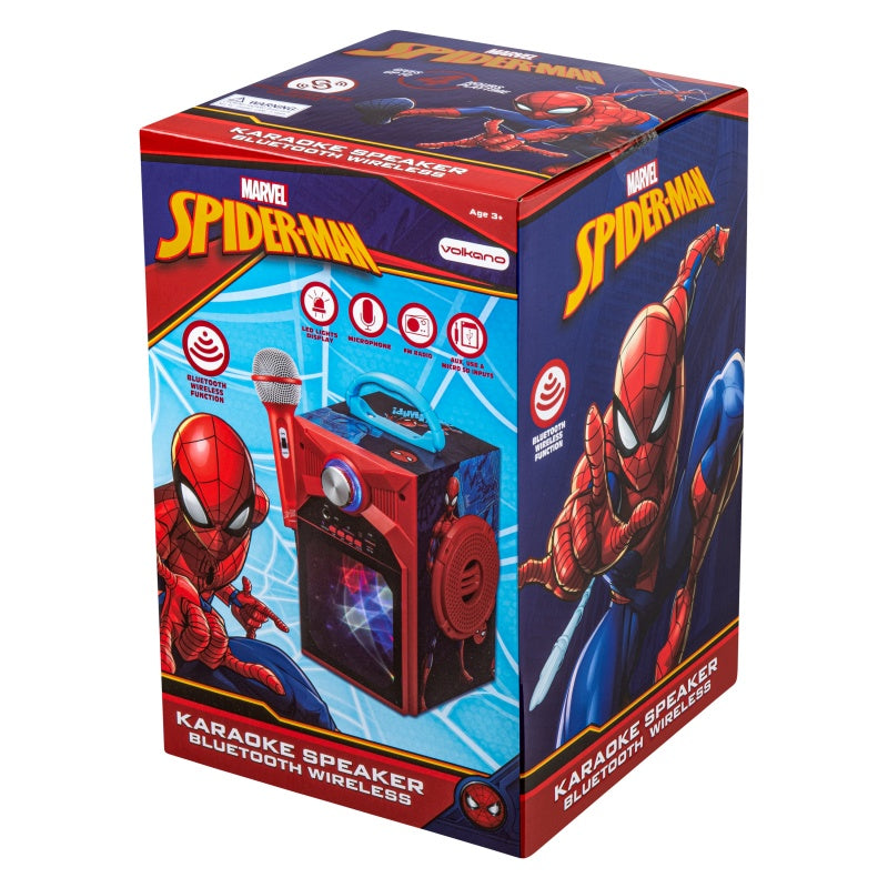 Marvel Spider-Man Galaxy LED Stars Karaoke Machine with Microphone