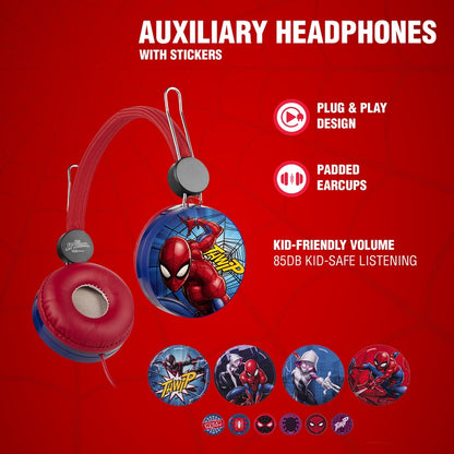 Marvel Spider-Man Auxiliary Headphone with Stickers