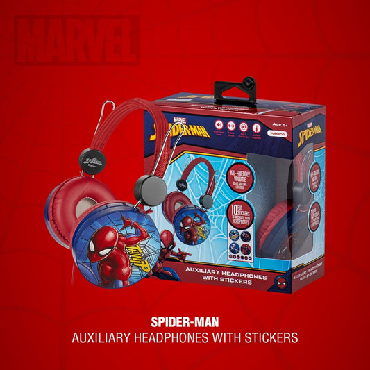 Marvel Spider-Man Auxiliary Headphone with Stickers