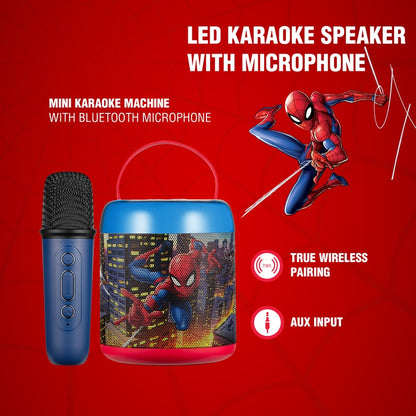 Marvel Spider-Man LED Karaoke Speaker with Microphone