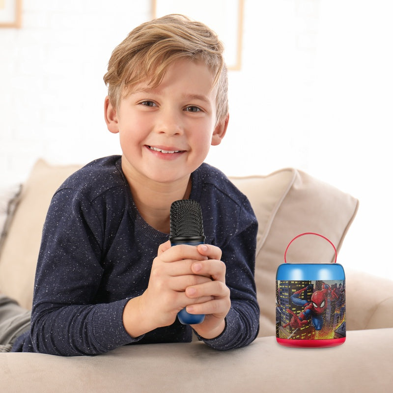 Marvel Spider-Man LED Karaoke Speaker with Microphone