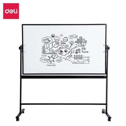 Deli Double Sided Mobile Magnetic Whiteboard