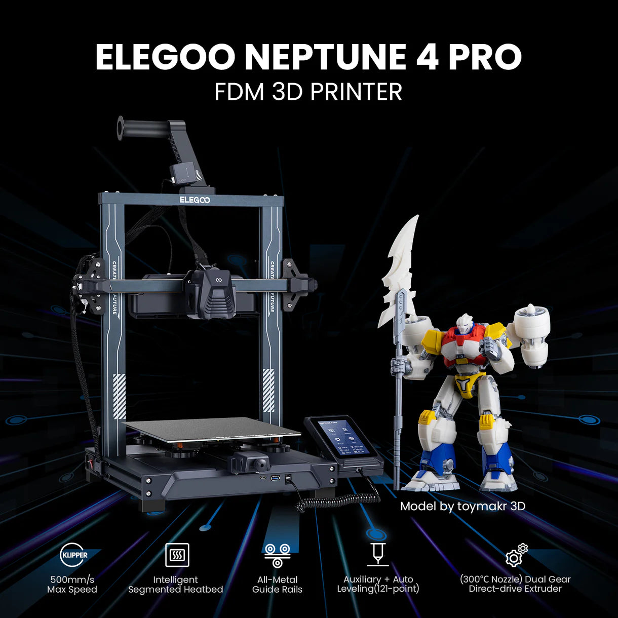 ELEGOO Neptune 4 Pro FDM 3D Printer