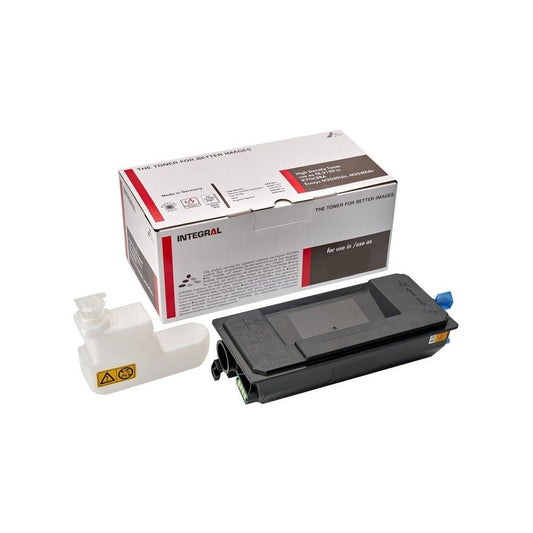 Olivetti B1142 Black Compatible Toner with packaging and a bottle of toner, depicted on a white background.