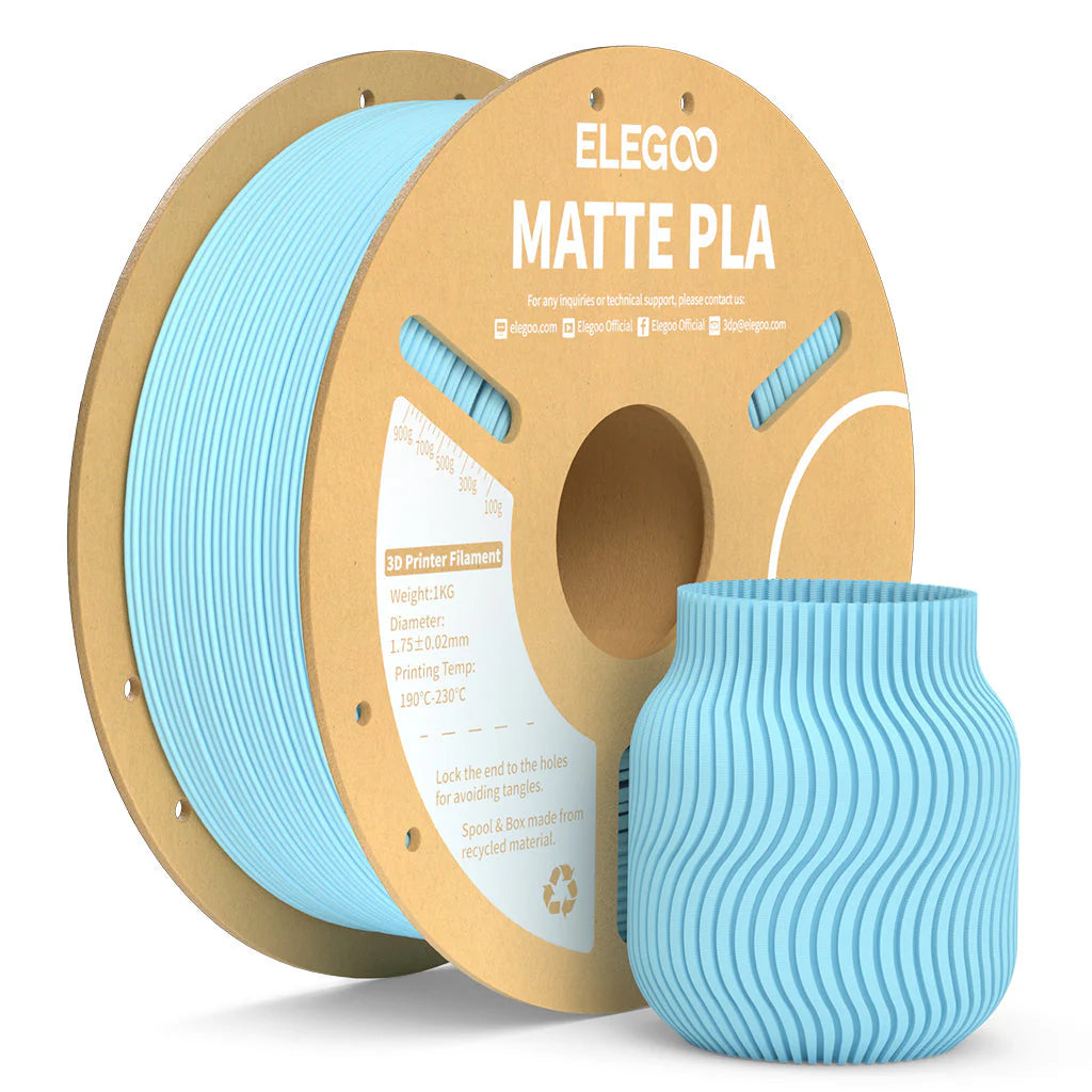 ELEGOO PLA Matte Filament 1.75mm / 1KG with Cardboard Spool