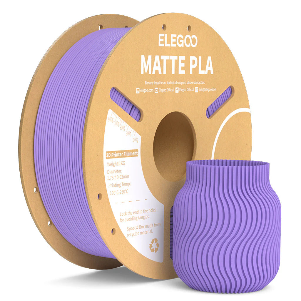 ELEGOO PLA Matte Filament 1.75mm / 1KG with Cardboard Spool