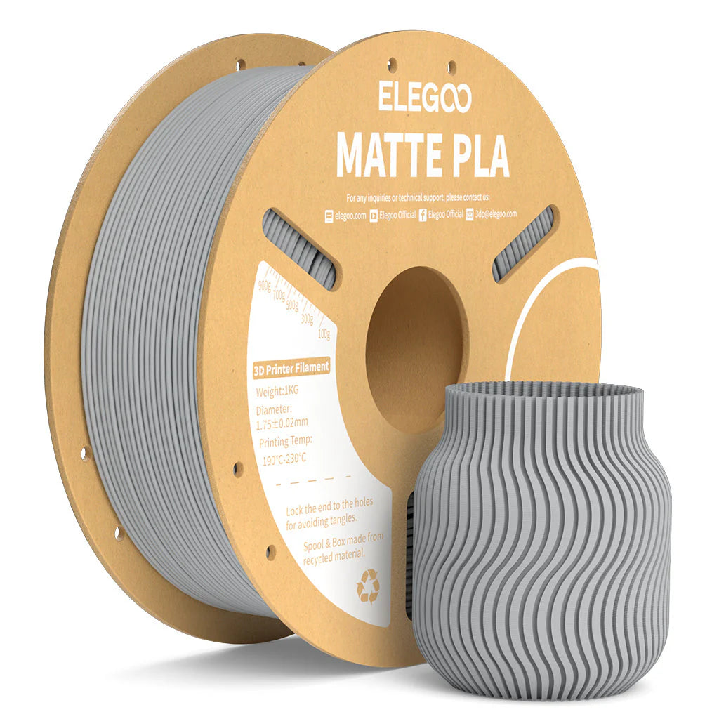 ELEGOO PLA Matte Filament 1.75mm / 1KG with Cardboard Spool
