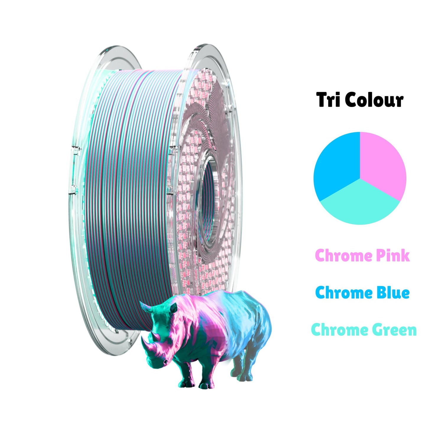SA Filament PLA Tri Silk Filament 1.75mm / 750g