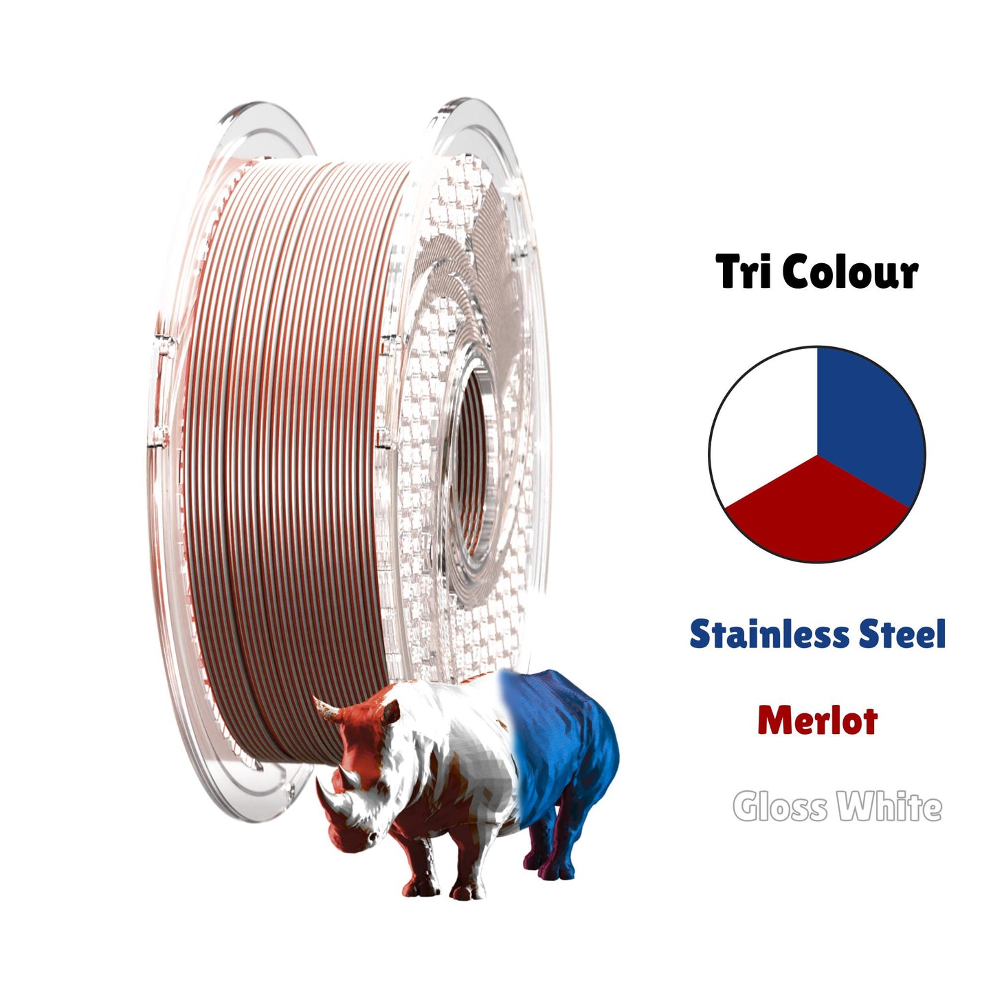 SA Filament PLA Tri Silk Filament 1.75mm / 750g