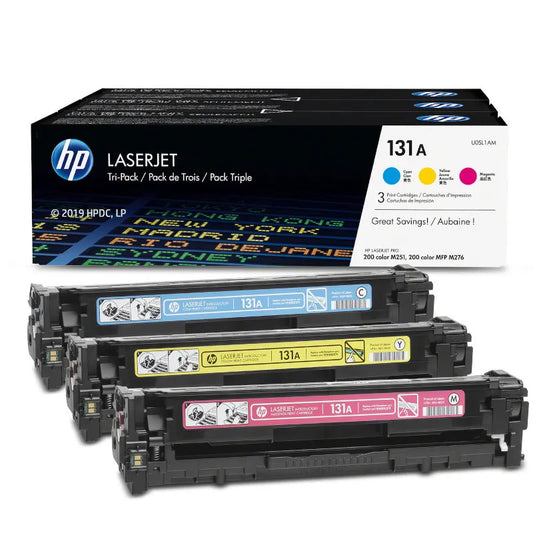 HP 131A CMY Original Toner Three Pack - U0SL1AM