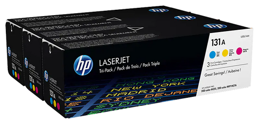 HP 131A CMY Original Toner Three Pack - U0SL1AM