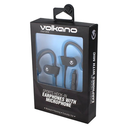 Volkano Circuit Series Sports Hook-In Earphones with Mic