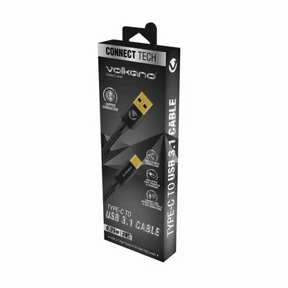 Volkano Connect C Series Male Type-C to Male USB 3.1 Cable 0.75m