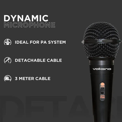 Volkano Ace Series Metal Wired Dynamic Vocal Microphone