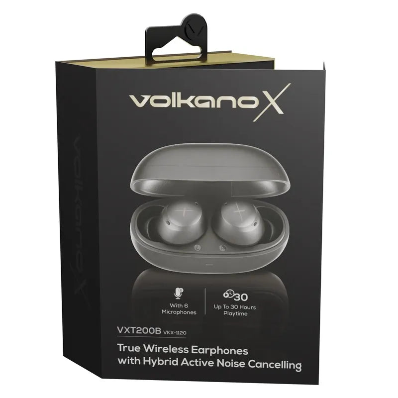 VolkanoX VXT200B True Wireless Earphones with Hybrid Active Noise Cancelling