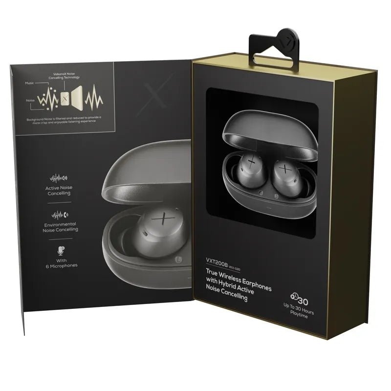 VolkanoX VXT200B True Wireless Earphones with Hybrid Active Noise Cancelling