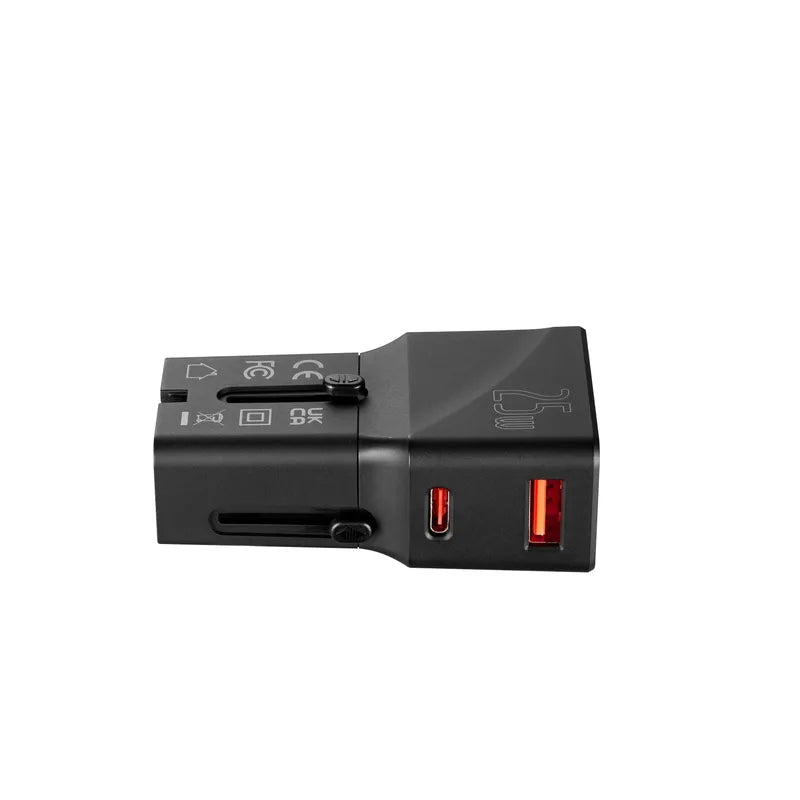 Volkano Globetrotter Series 25w Dual USB and Type-C Mini Travel Adaptor