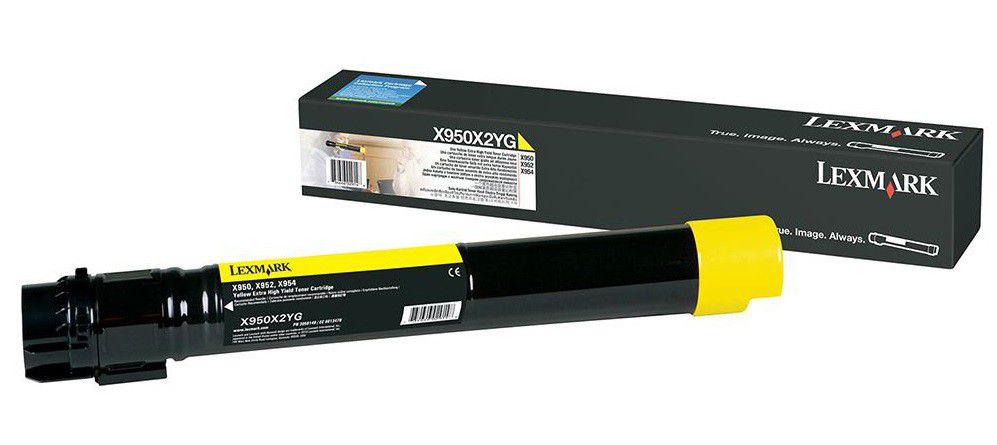 Lexmark X95x toner yellow - Genuine Lexmark X950X2YG Original Toner cartridge