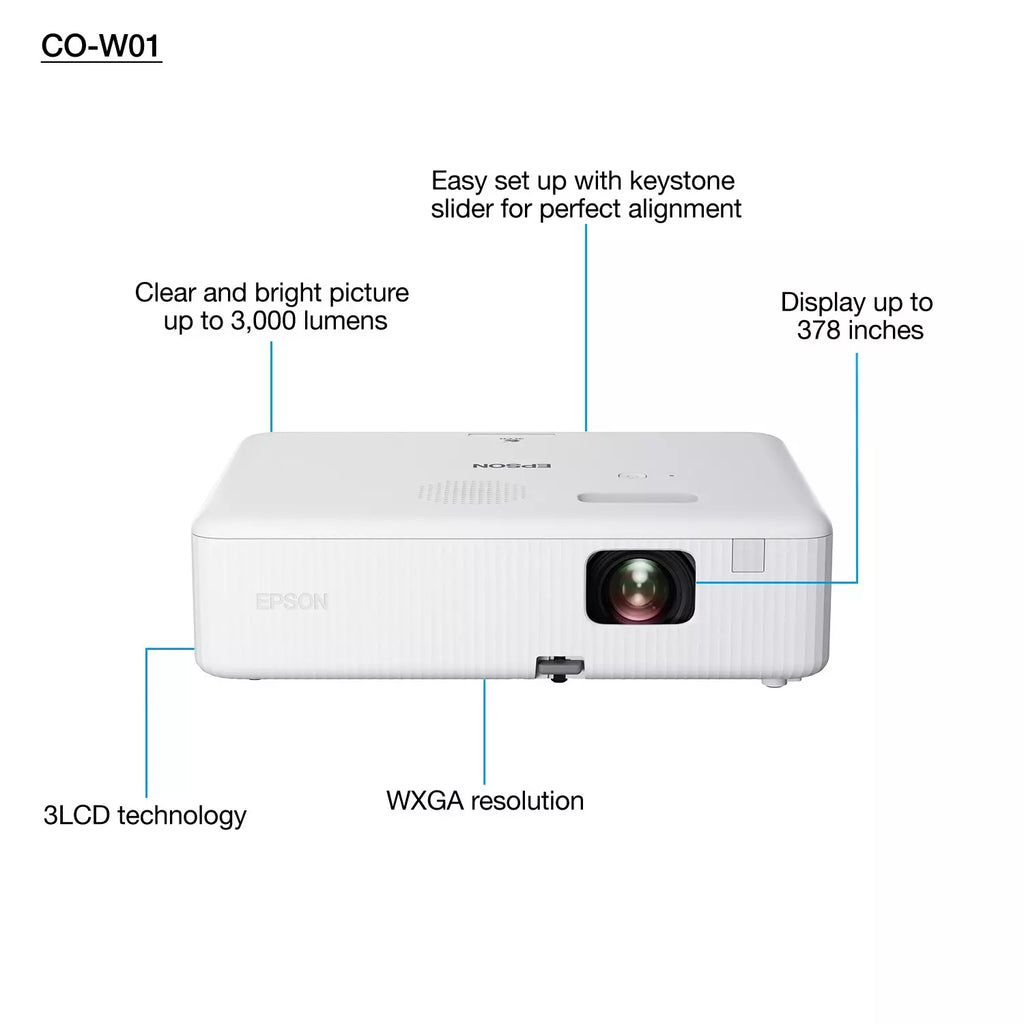 EPSON CO-W01 WXGA Projector - ECOW01